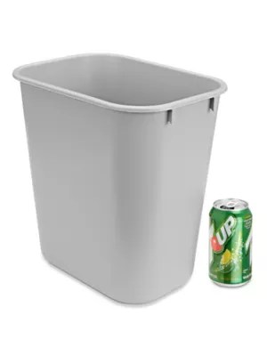 Rubbermaid® Office Trash Can 3 Gallon, Gray S14491GR Uline