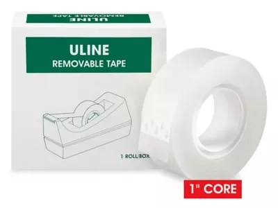 Uline Removable Clear Tape 3/4" x 36 yds, Clear S14580 Uline