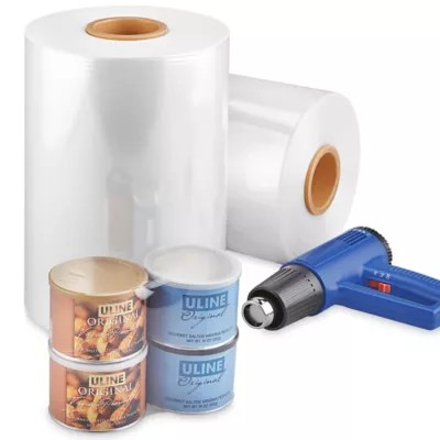 Uline Economy Polyolefin Shrink Film Roll 75 gauge, 14" x 3,500' S