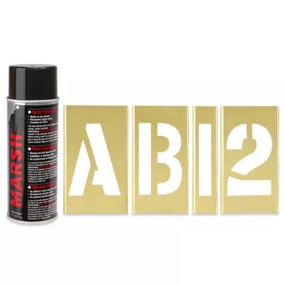 Brass Stencils Letters and Numbers, 4" S15112 Uline
