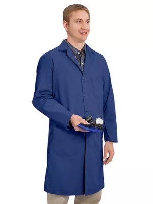 Men's Lab Coat Navy, Size 40 S15376NB40 Uline