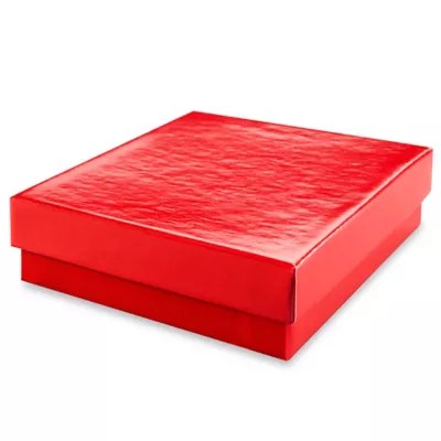 Jewelry Boxes 3 1/2 x 3 1/2 x 1", Red Gloss S15425 Uline