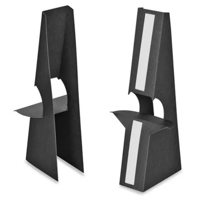 Easel Backs 12", Double Wing, Black S15488BL Uline