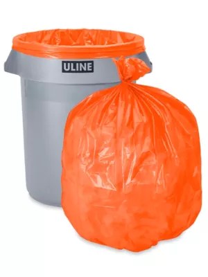 Heavy Duty Orange Trash Bags
