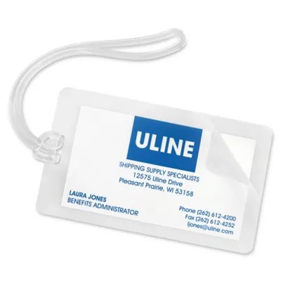 Luggage/ID Tag Laminating Pouches Glossy, 10 Mil S16233 Uline