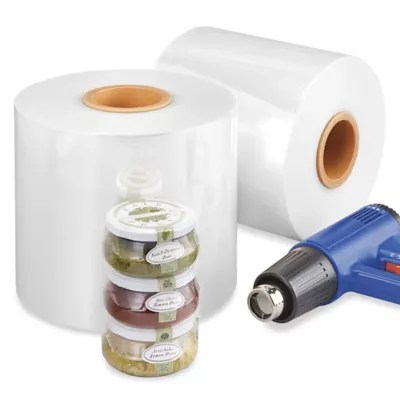 Uline Deluxe Polyolefin Shrink Film Roll 60 gauge, 8" x 4,375' S