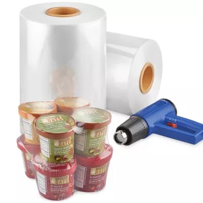 Uline Economy Polyolefin Shrink Film Roll 100 gauge, 14" x 2,620' S