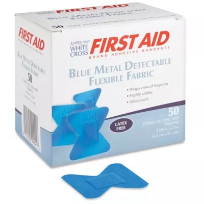 Metal Detectable Bandages Flexible Fingertip S16416 Uline