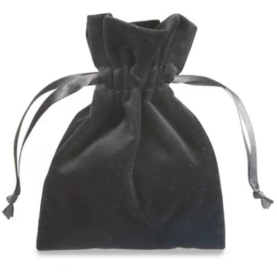 Deluxe Velvet Pouches 4 x 5 1/2", Black S16694BL Uline