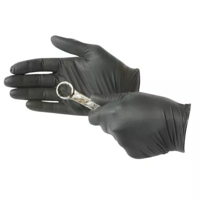 Uline Black Industrial Nitrile Gloves PowderFree, 6 Mil, XL S16767X Uline