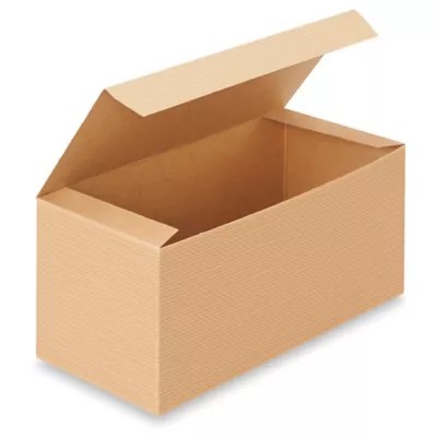 Gift Boxes 10 x 4 1/2 x 4 1/2", Kraft Pinstripe S16821 Uline