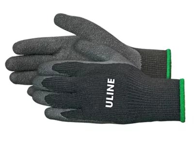 Uline Thermal Latex Coated Gloves Black, Medium S16857BLM Uline