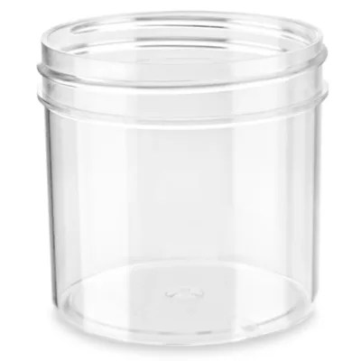 Clear Round WideMouth Plastic Jars Bulk Pack 3 oz, Jars Only S