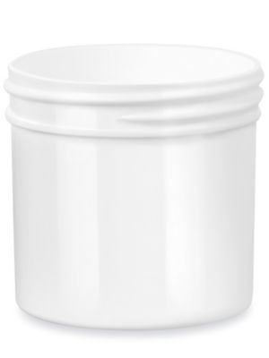 White Round WideMouth Plastic Jars Bulk Pack 3 oz, Jars Only S