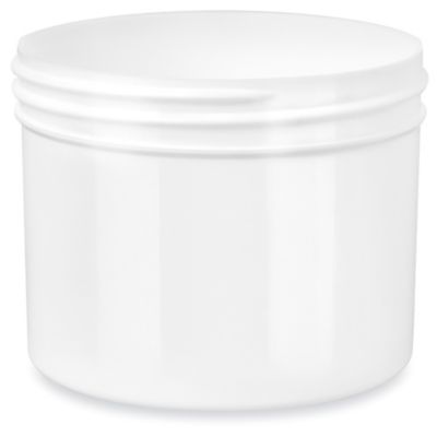 White Round WideMouth Plastic Jars Bulk Pack 10 oz, Jars Only S