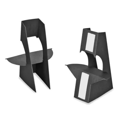 Easel Backs 6", Double Wing, Black S17084BL Uline