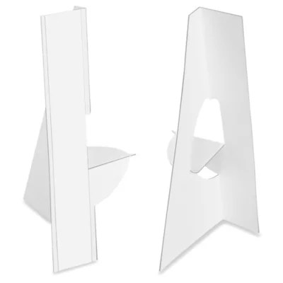 Easel Backs 7", Single Wing, White S17092W Uline