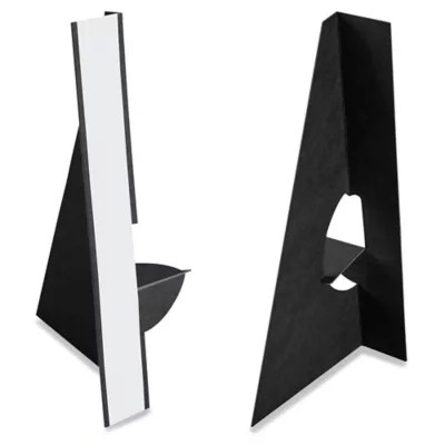 Easel Backs 9", Single Wing, Black S17093BL Uline
