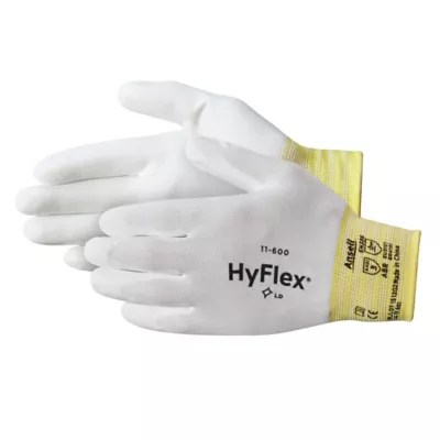 Ansell HyFlex® 11600 Polyurethane Coated Gloves White, Medium S