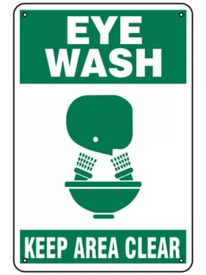 "Eye Wash" Sign Aluminum S17343A Uline