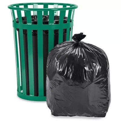 Uline Industrial Trash Liners 3344 Gallon, 1.2 Mil, Black S17599