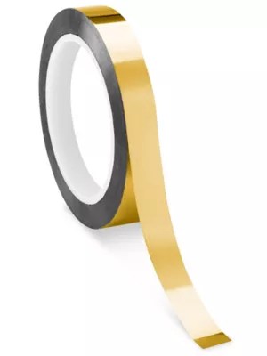 Metalized Mylar® Tape 1/2" x 72 yds, Gold S17716GOLD Uline