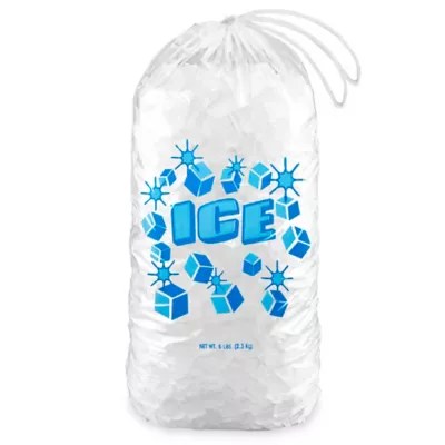 Drawstring Ice Bags 5 lb, 9 x 17 x 4" S17835 Uline