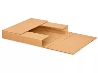 7 1/2 x 7 1/2 x 1" Kraft EasyFold Mailers S18172 Uline