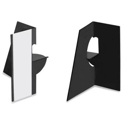 Easel Backs 3", Single Wing, Black S18202BL Uline