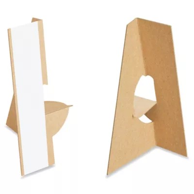 Easel Backs 5", Single Wing, Kraft S18203K Uline