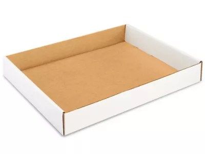 Corrugated Trays White, 15 x 12 x 2" S18332 Uline