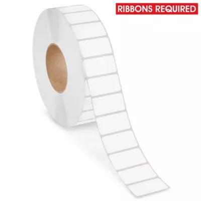 Industrial Weatherproof Thermal Transfer Labels Polyester, White, 2 x