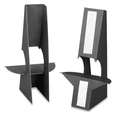 Easel Backs 8", Double Wing, Black S19120BL Uline