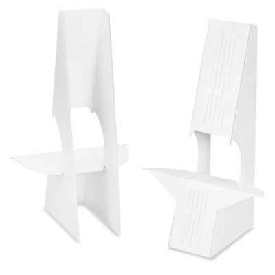 Easel Backs 8", Double Wing, White S19120W Uline