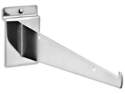 Shelf Bracket for Slatwall 10", Chrome S19201C Uline