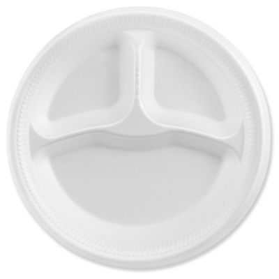 Foam Compartment Plates 9" S19463 Uline