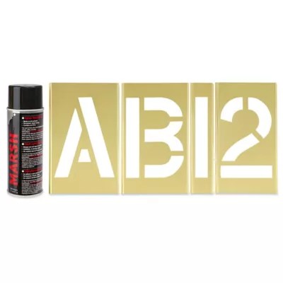 Brass Stencils Letters and Numbers, 6" S19651 Uline