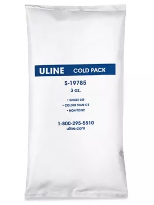 SingleUse Cold Packs 3 oz S19785 Uline