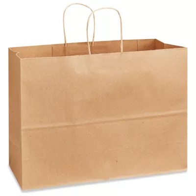 Recycled Paper Shopping Bags 16 x 6 x 12", Vogue S19976 Uline