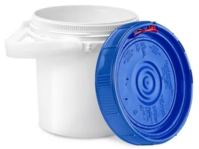 Screw Top Pail 0.6 Gallon, Blue Lid S20029BLU Uline