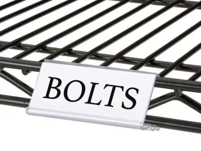 Angled Wire Shelving Label Holders with Inserts 3" S20951 Uline