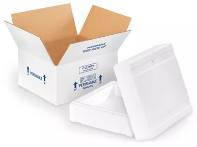 Insulated Foam Shipping Kit 10 1/4 x 10 1/4 x 4 1/2" S21090 Uline