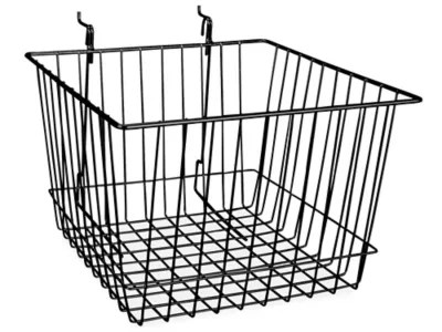 Wire Baskets 12 x 12 x 8", Black S21145BL Uline