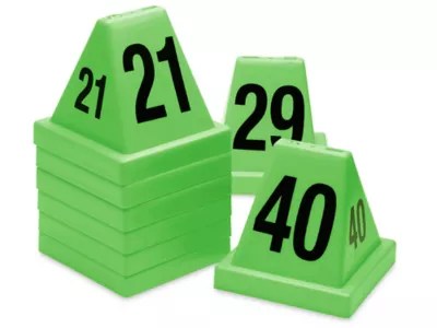 Numbered Cones 2140, Green S21301G Uline