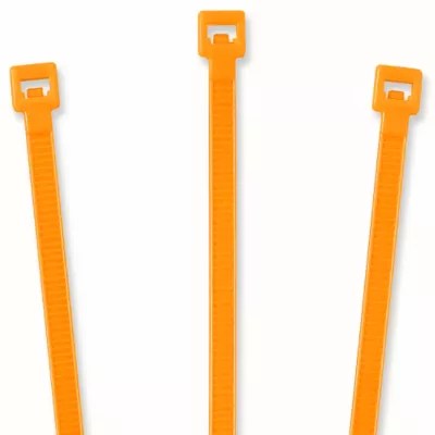 Nylon Cable Ties 8", Fluorescent Orange S2153FO Uline