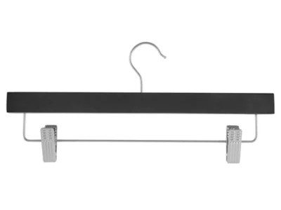 Wood Hangers Adjustable Clips, Black S21710BL Uline