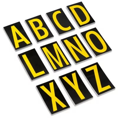 Reflective Outdoor Vinyl Labels 3 1/2" Letters S22476 Uline