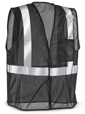 Black HiVis Safety Vest L/XL S22907L Uline