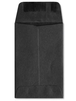 Coin Envelopes Black, 2 1/4 x 3 1/2" S23028BL Uline