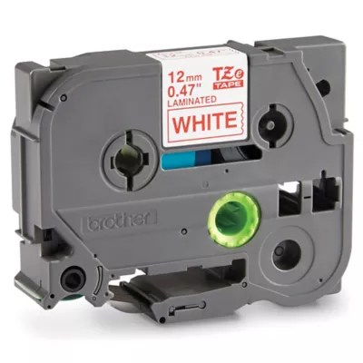 Brother® PTouch® TZe Tape Red on White, 1/2" S23136 Uline